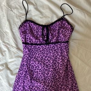 Purple Leopard Print Delias dress